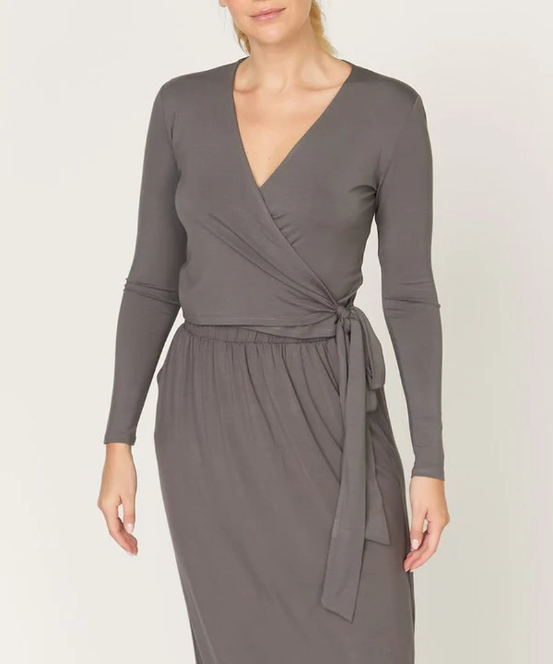 Bamboo Wrap Style Crop Top