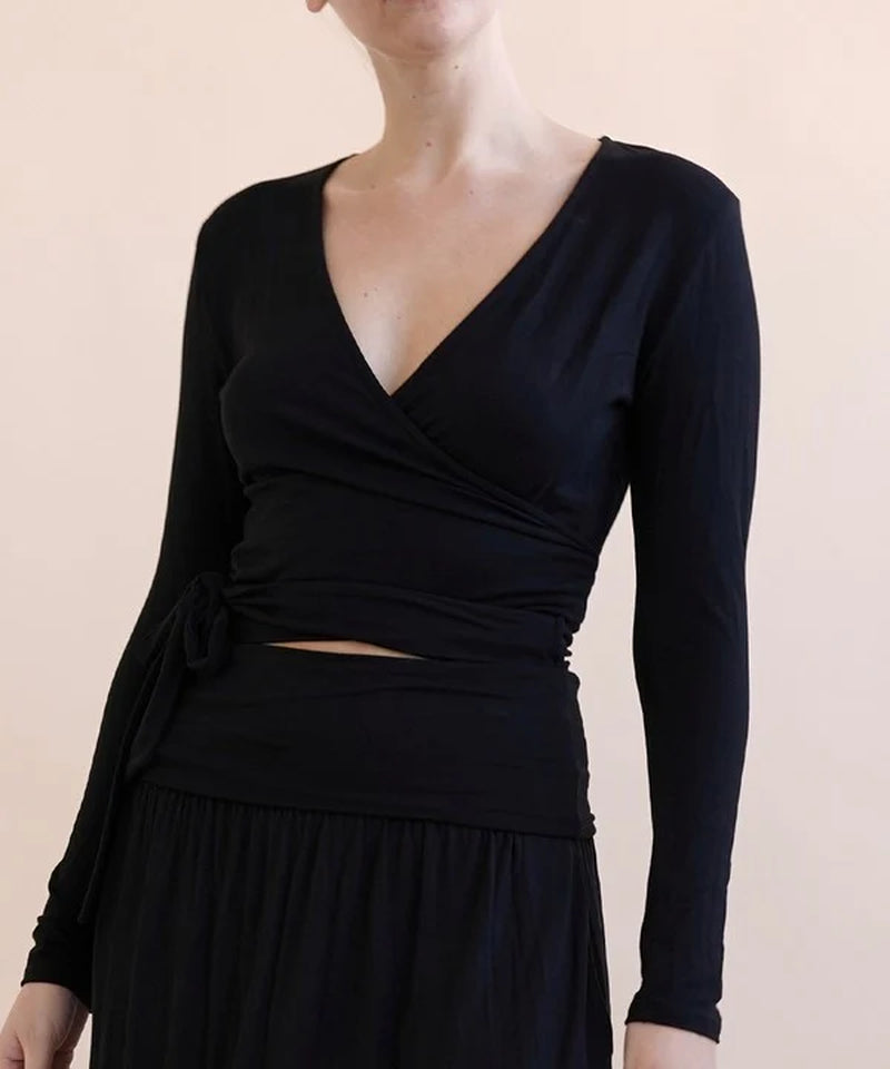 Bamboo Wrap Style Crop Top