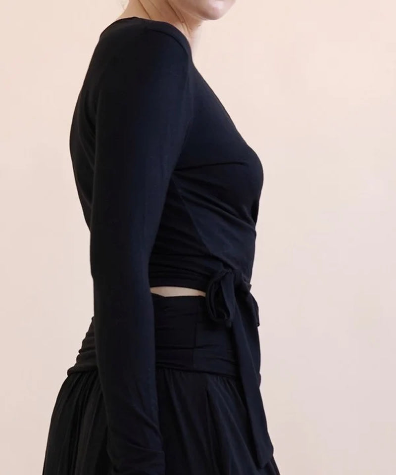 Bamboo Wrap Style Crop Top