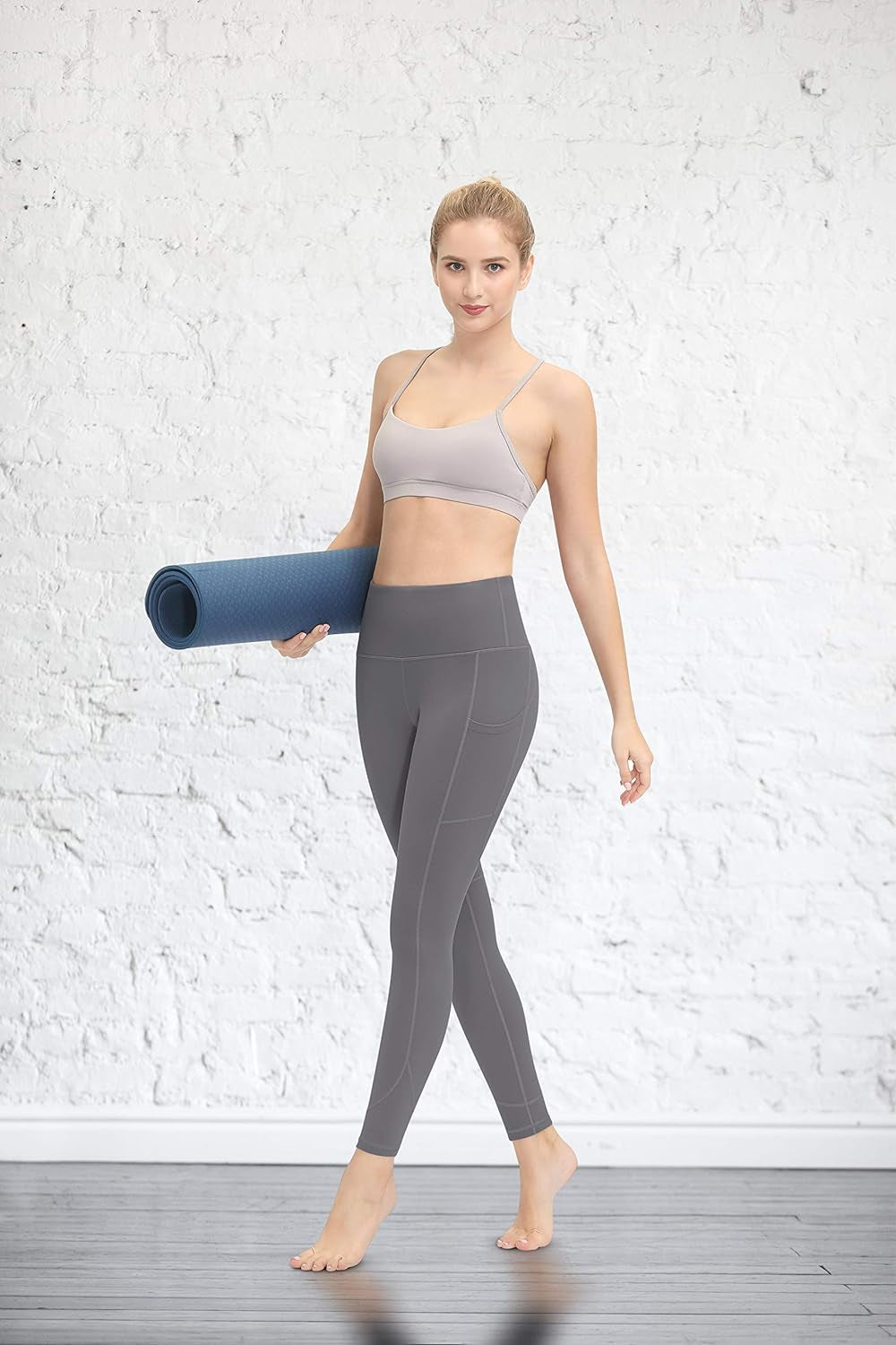 High-Waist Yoga Pants with Pockets