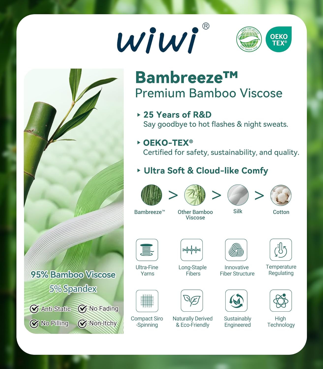 Bamboo V-Neck Short-Sleeve Nightgown