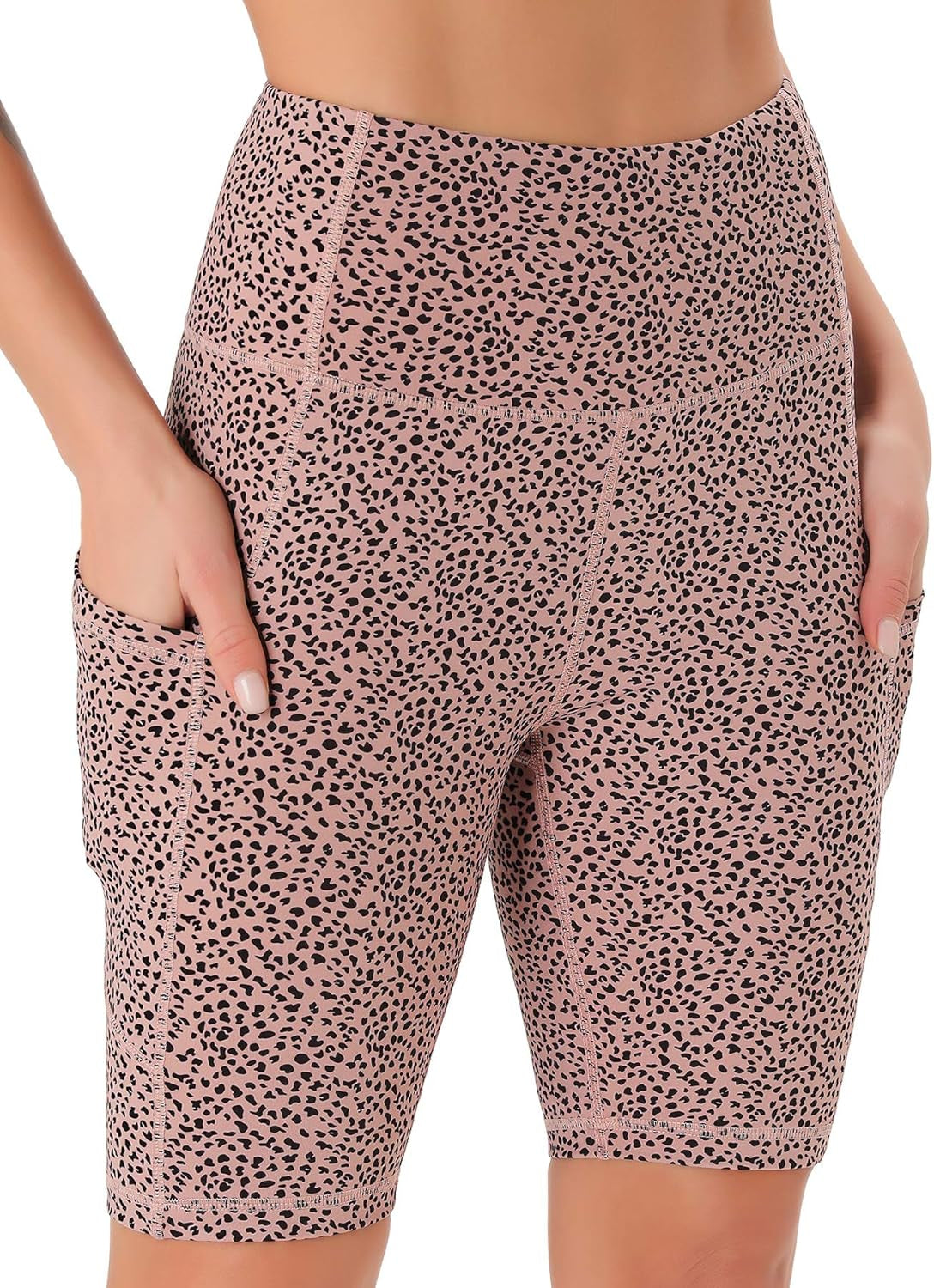 High-Waist Biker Shorts with Pockets