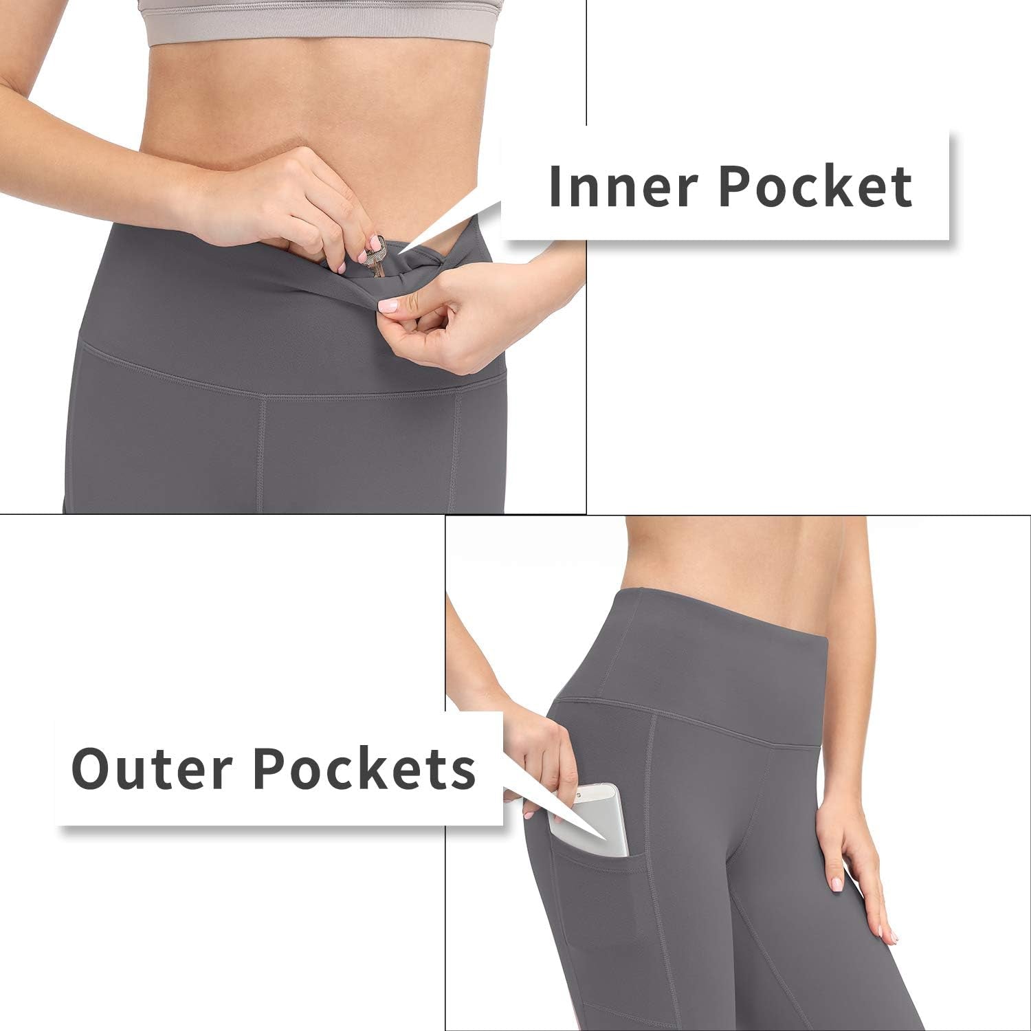 High-Waist Yoga Pants with Pockets