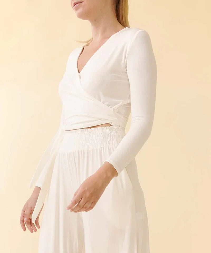 Bamboo Wrap Style Crop Top