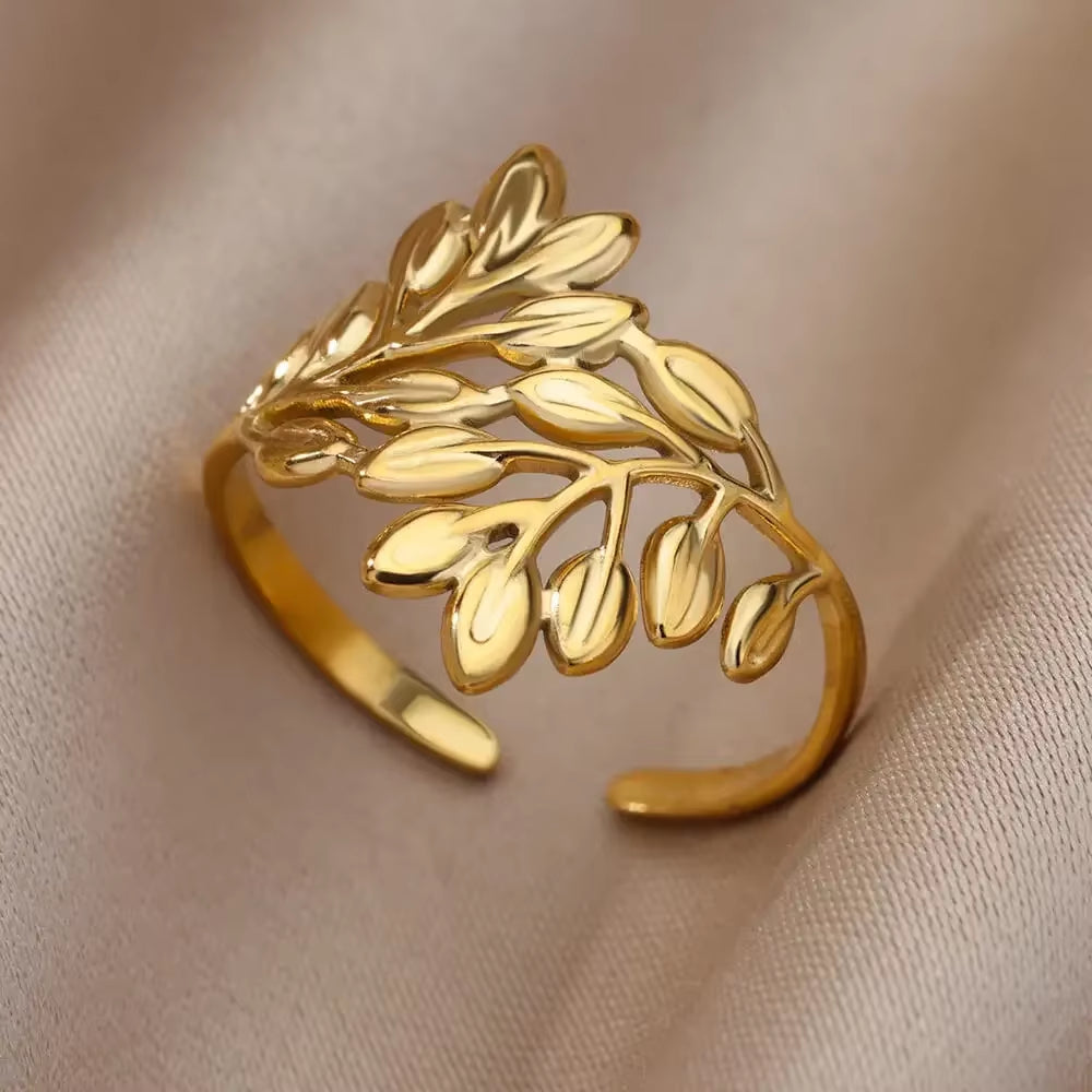 Heart Stainless Steel Gold Wedding Ring